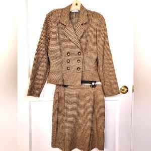 Women's skirt and blazer outfit